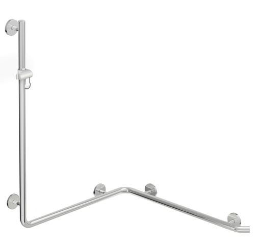 Hewi Bathroom handles WARM TOUCH with shower rail Signal white 950.35.21051