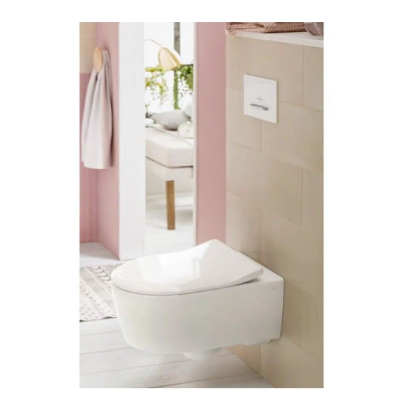 Villeroy and Boch Wall Hung Toilet Avento White Rimless Toilet Seat Soft Close Slimseat