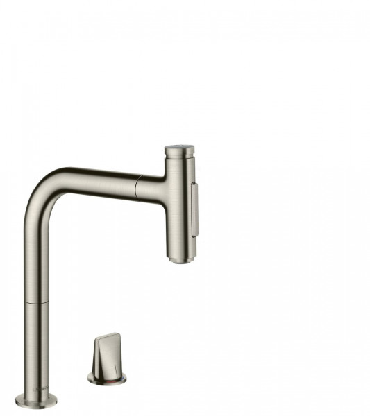 Hansgrohe Kitchen Mixer Tap Metris Select M71 201 Pull-out shower 2 sprays 2 holes 320x235x100mm Stainless Steel