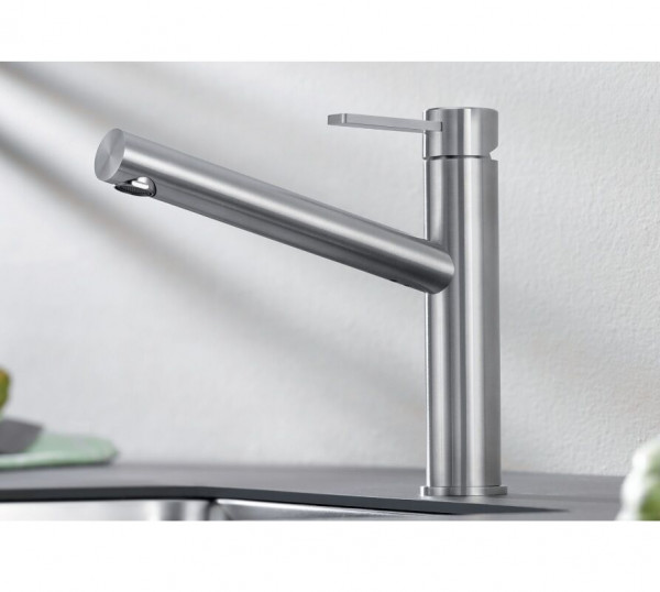 Blanco Kitchen Mixer Tap AMBIS Brushed Stainless Steel
