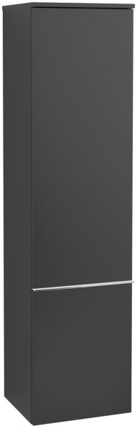 Villeroy and Boch Tall Bathroom Cabinets Venticello 404x1546x372mm Black matte Lacquer A95101PD