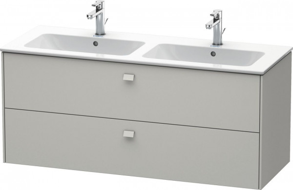 Vanity Unit Built-In Basin Duravit Brioso 2 drawers, for ME double washbasin 1290mm Concrete Grey Matt BR410500707