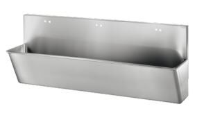 Delabie Surgical scrub-up trough with high upstand 2100 mm x 310 mm 187200