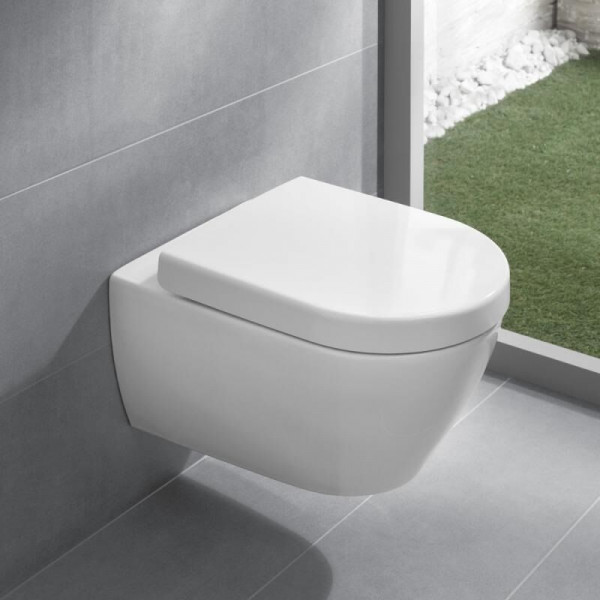 Villeroy and Boch Wall Hung Toilet Subway 2.0  Rimless Soft Close Toilet seat 5614R0R1+9M68S101