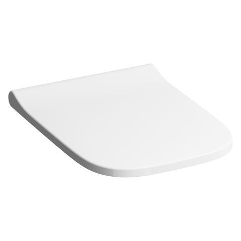 Geberit D Shaped Toilet Seat Smyle Square Antibacterial 450x356x43mm White