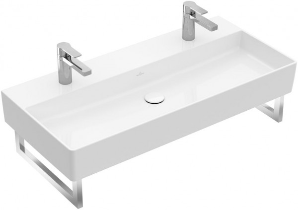 Villeroy and Boch Double Basin Memento 2.0 2x1 hole without overflow White Alpin 1000mm
