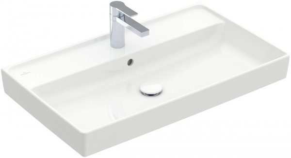 Villeroy and Boch Vanity Washbasin Collaro grounded 1 hole with overflow White Alpin CeramicPlus | 800 mm