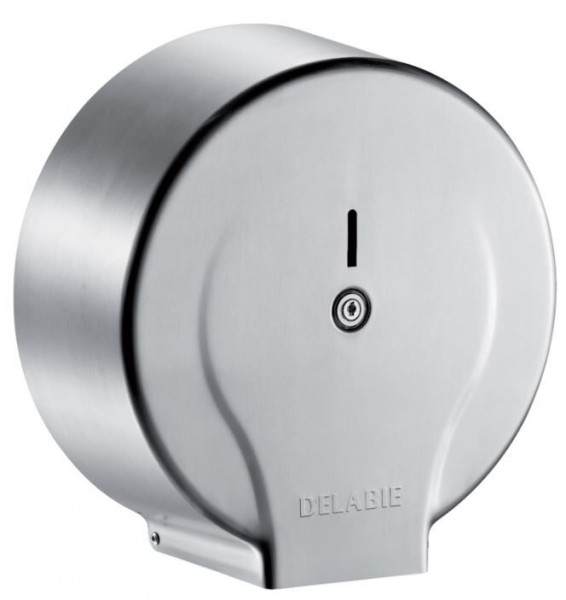 Delabie Jumbo toilet paper dispenser Satin Polished Stainless Steel 2912
