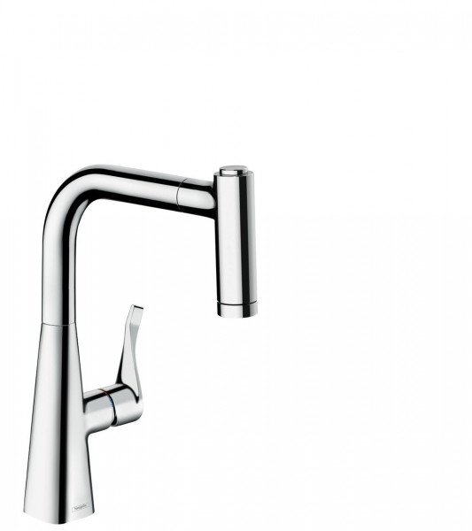 Hansgrohe Single lever kitchen mixer 220mm with pull-out spray Metris Chrome (14834000)