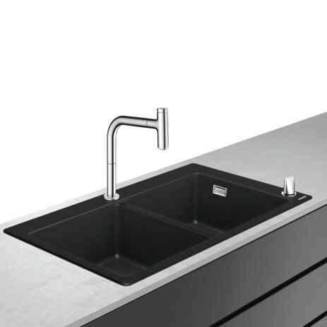 Hansgrohe Undermount Sink C51 Pack Graphite Black/Chrome 880 mm 43221000