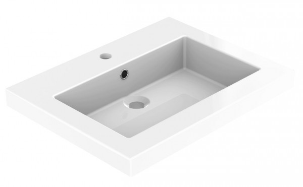 Allibert Vanity Washbasin DYSPO 1 hole 50x462mm Glossy White 605 mm