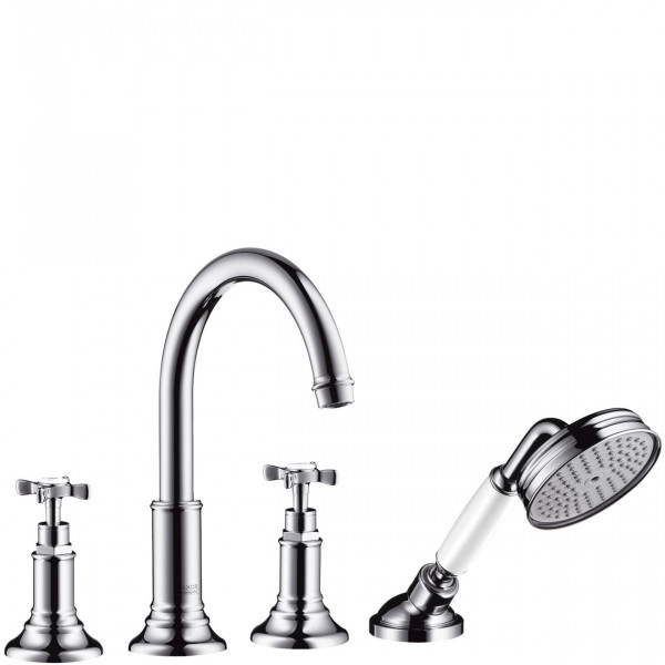 Deck Mounted Bath Tap Montreux Finish set mixer 4 holes for mounting on chrome groove Axor