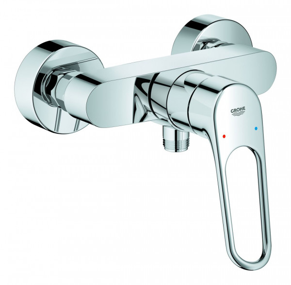 Wall Mounted Shower Mixer Grohe Eurosmart with open handle Chrome