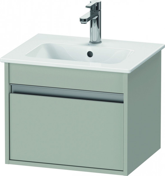 Vanity Unit Built-In Basin Duravit Ketho 1 drawer silver handle 500x410x412mm Concrete Grey Matt KT640400707