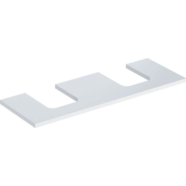 Console Unit Geberit ONE for oval double washbasin 1350x30mm Glossy White