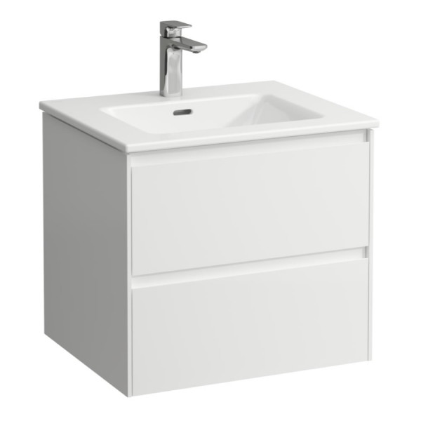 Bathroom Set Laufen PRO S 2 drawer cabinet and sink, 1 hole 600x535x500mm White Matt