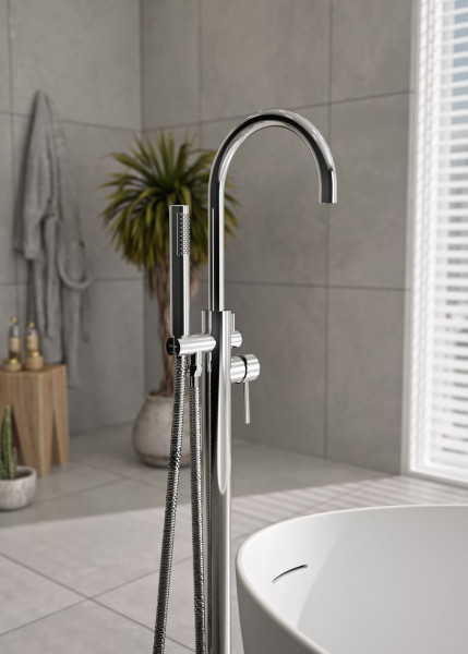 Allibert Freestanding Bath Tap OLYMP Glossy Chrome 160 x 1129 x 204 mm