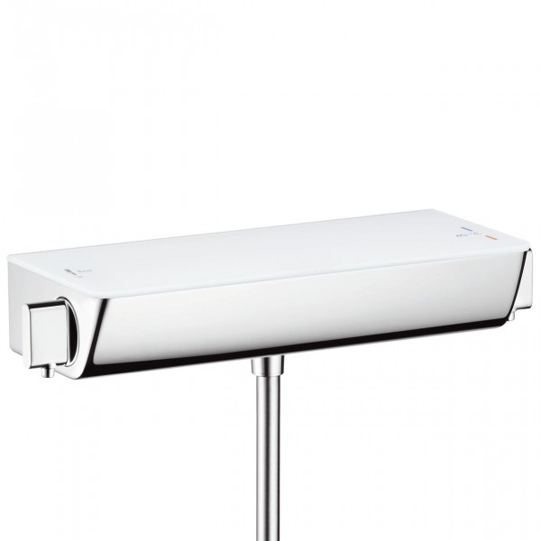 Hansgrohe Ecostat Select White/Chrome Thermostatic Shower Mixer 1/2" exposed installation