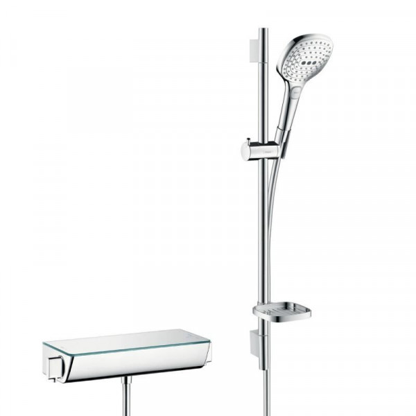 Hansgrohe Ecostat Select Combi Raindance 65cm with Thermostatic Wall Mounted Tap