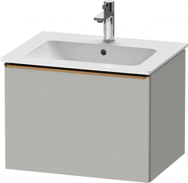 Vanity Unit Built-In Basin Duravit D-Neo drawer, bronze handle, for Lav. ME 610mm Concrete Grey Matt DE4261004070000