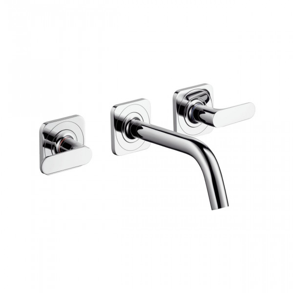 Wall Mounted Basin Tap Citterio M mixer 3 Washbasin holes with Rosettes short spout Axor