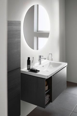Vanity Basin Duravit D-Neo Washbasin on the right, With overflow, 1 hole 800x170mm White