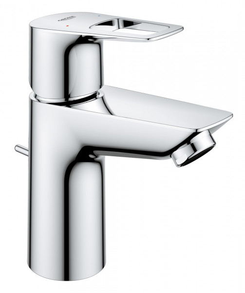 Small Basin Taps Grohe BauLoop LowFlow with pop-up waste set Chrome