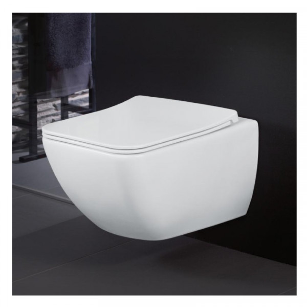Villeroy and Boch Wall Hung Toilet Venticello White Rimless Toilet Seat Soft CloseSlimseat 4611RL01