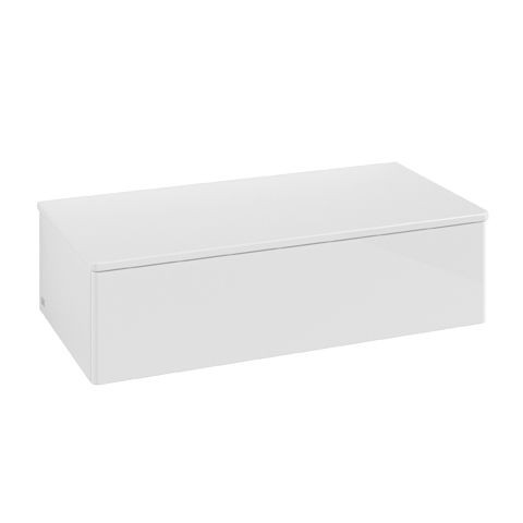 Wall Mounted Bathroom Furniture Villeroy and Boch Antao 1 drawer 1000x268x500mm Glossy White Laquered