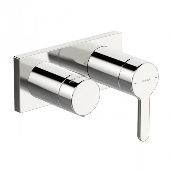 Concealed Bath Shower Mixer Hansa DESIGNO Style Rectangular Chrome