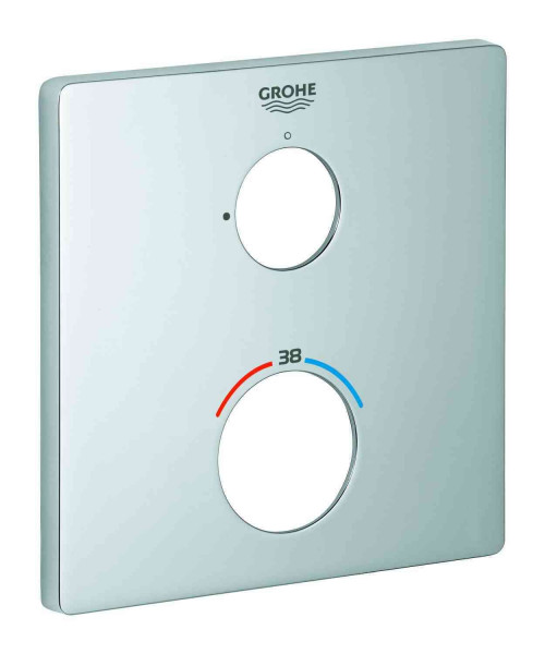 Grohe Rosette Grohtherm 2 holes Squared Chrome