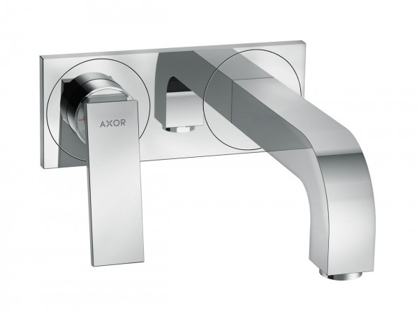 Wall Mounted Basin Tap Axor Citterio Concealed with Lever, Frame and Drain Trim Chrome