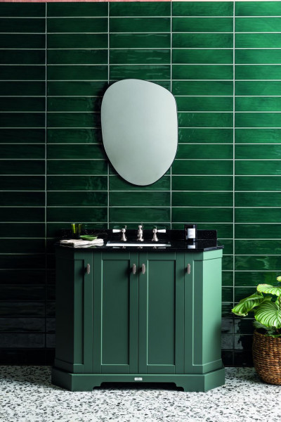 Vanity Unit Built-In Basin Bayswater Victrion angled, 4 doors, for marble washbasin 1000mm Forest Green