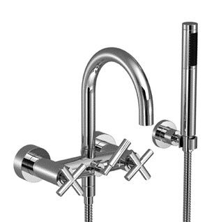 Villeroy and Boch Tara By Dornbracht  Tub mixer for wall-mounted installation with Hand Shower Set 25133892-06