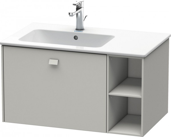 Vanity Unit Built-In Basin Duravit Brioso 1 drawer, 2 niches right, for Lav. ME 820mm Concrete Grey Matt BR401200707