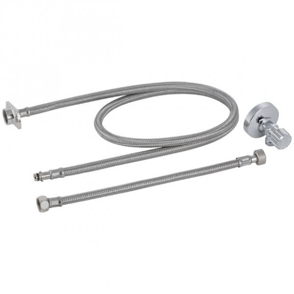 Water connection kit for Geberit concealed cisterns 8 cm / 12 cm Grey Metal
