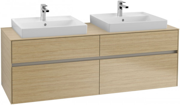 Villeroy en Boch Double Vanity Unit Collaro Wall-mounted 1600x500x548mm Nordic Oak C02400VJ