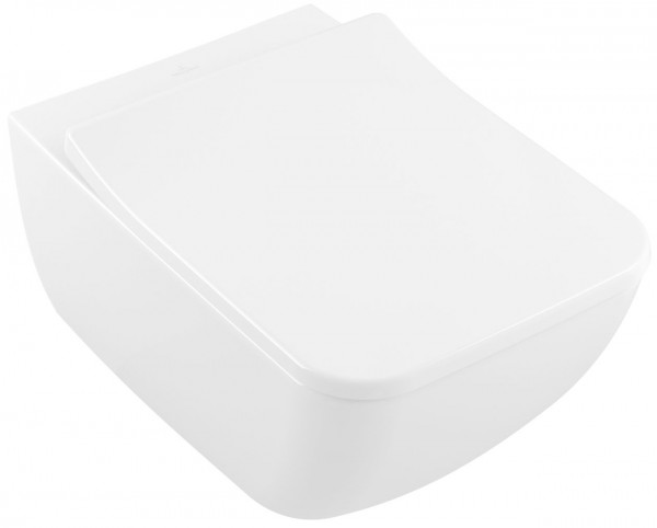 Villeroy and Boch Collaro Wall Hung Toilet Rimless with toilet seat Slimseat 560x375mm White Alpin