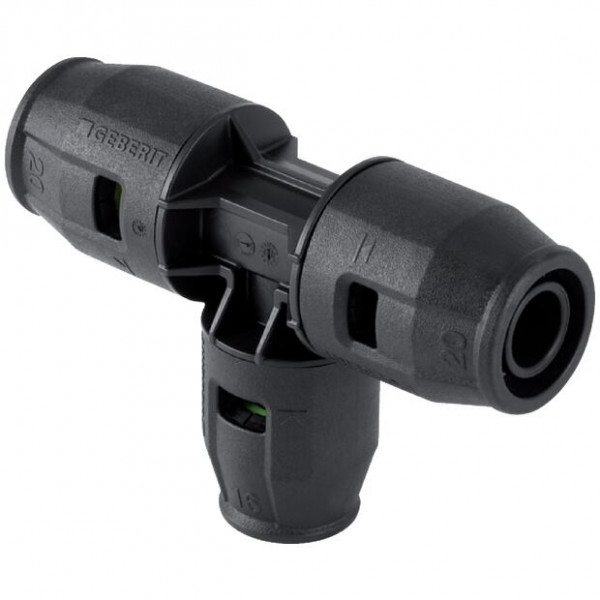 Geberit Plumbing Fittings PushFit T-piece reduced d20-16-20