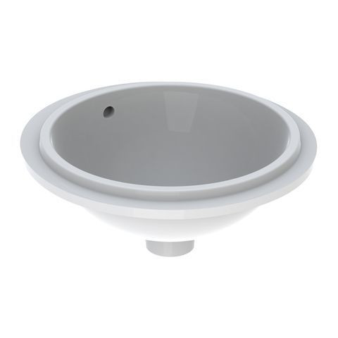 Geberit Undermount Basin VariForm Without Tap Hole With Overflow 181xØ390mm White
