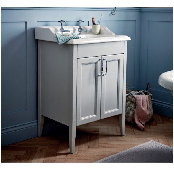 Heritage Bathrooms Vanity Unit Caversham Freestanding for Dorchester Square Caversham Dove Grey