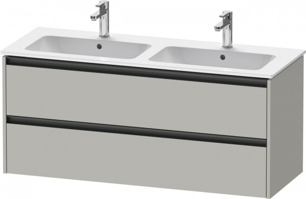 Double Basin Cabinet Duravit Ketho.2 2 drawers, anthracite handles 1280x550mm Concrete Grey Matt K25266007070000