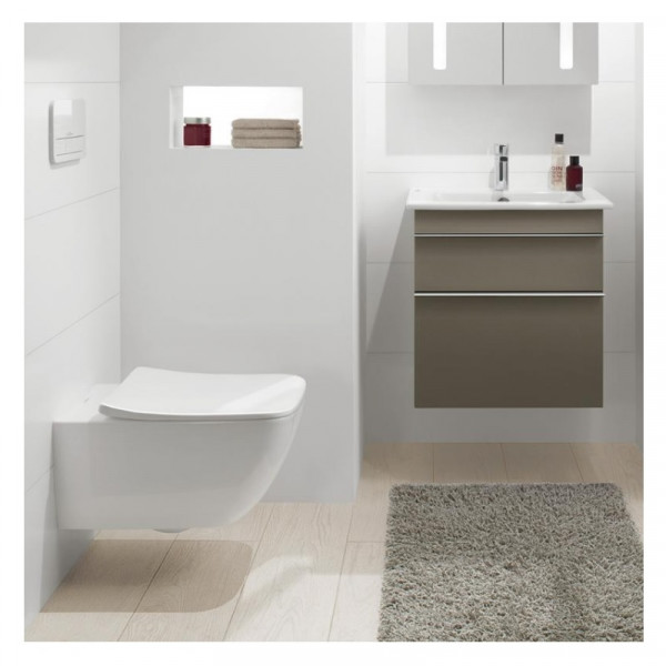 Villeroy and Boch Wall Hung Toilet Pack With Slimseat Toilet Seat CeramicPlus 4611RSR1