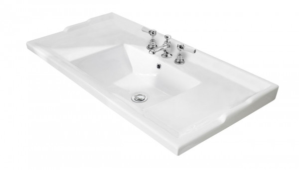Vanity Basin Bayswater Traditional 3 holes, 1020mm White
