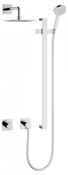Concealed Shower Keuco IXMO Sets thermostatic with shower column, Square,