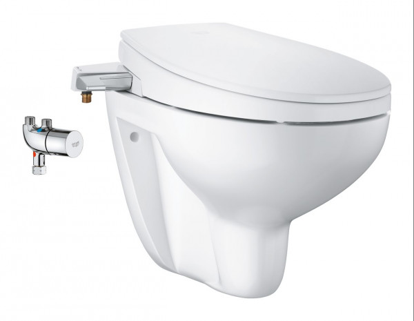 Grohe Japanese Toilet Bau Keramik With Toilet Seat and Angle tap 530x368mm Alpin White