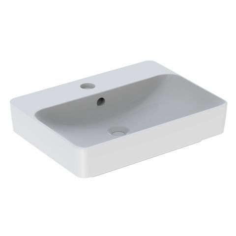 Geberit Countertop Basin VariForm 1 Tap Hole With Overflow 600x158x450mm White 500780012