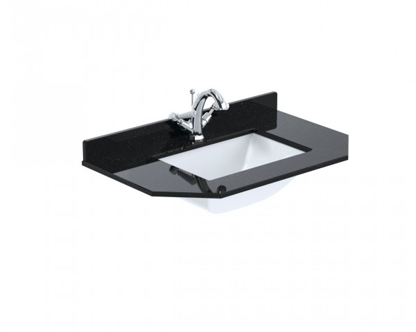 Vanity Basin Bayswater Victrion Angled Marble Top Black | 750 mm | 1 Tap Hole
