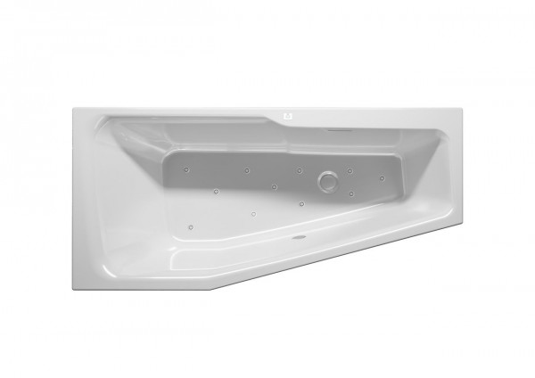 Whirlpool Bath Rectangular Riho Rethink Right version, Air 1600x750mm Glossy White