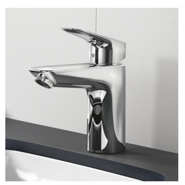 Hansgrohe Logis Basin Mixer Tap Single lever 100 with pop-up waste